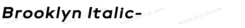 Brooklyn Italic字体转换